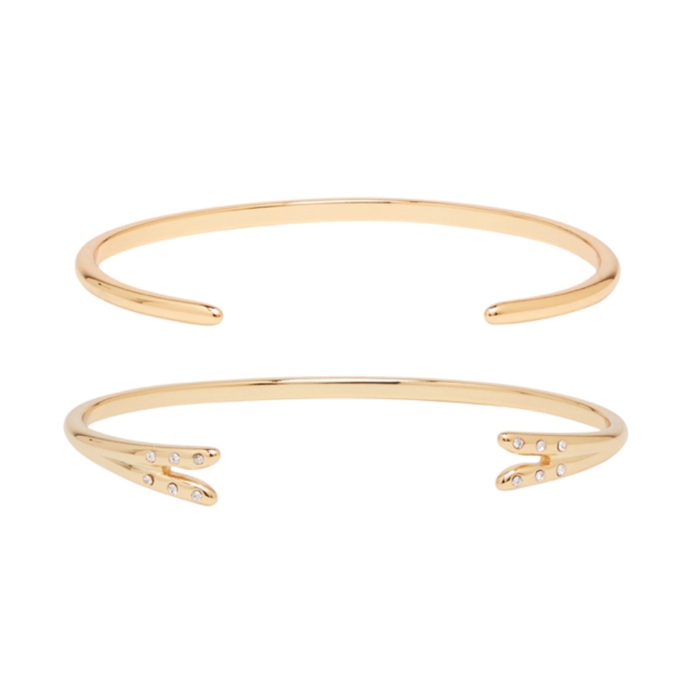 *NEVER WORN* 14Kt plated Talon Bracelet Set
